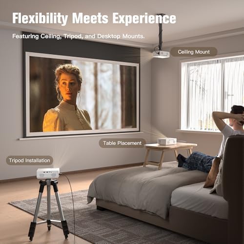 AuKing Projector, 2024 Upgraded Mini Projector, Full HD 1080P Home Theater Video Projector, Compatible with HDMI/USB/AV/Smartphone/TV Box/Laptop - Image 6