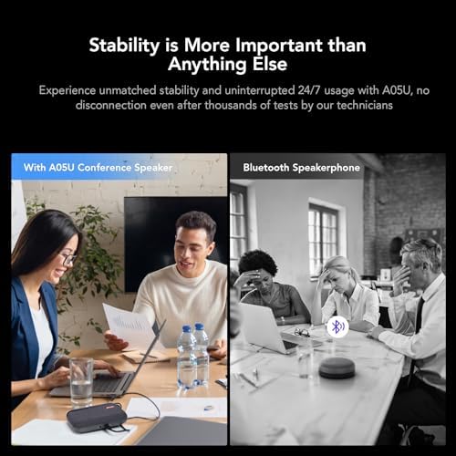 NUROUM A05U USB Conference Speaker and Microphone, Wired Speakerphone, 360° Noise Cancelling Voice Pickup, Stability, Lightweight, for Home Office/PC/Laptop/Destop/Group Meetings - Image 3