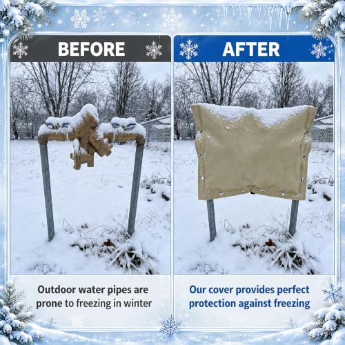 30"W x 24"H 3-Way Opening Backflow Preventer Insulation Cover (5°F), Beige - Image 5