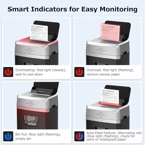 BONSEN 150-Sheet Autofeed Micro-Cut Heavy Duty Paper Shredder for Office - Image 7