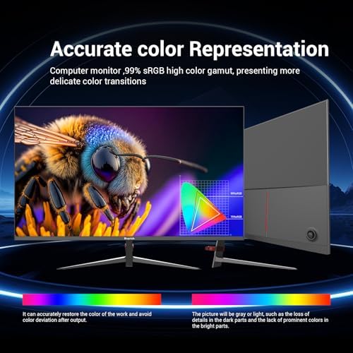 27 Inch Gaming Monitor, 240Hz Refresh Rate, FHD 1920x1080, Fast 1ms Response Time, Metal Stand, VESA 100x100, for Esports, FPS, and Competitive Gamers - Image 6