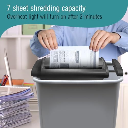 EXTRIC Paper Shredder for Home 7 Sheet Strip-Cut Mini Document Shredder - Image 4