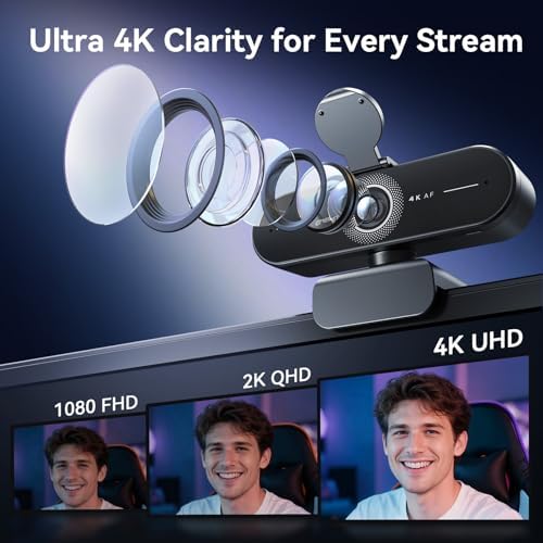 EMEET C60E 4K Webcam for Streaming & Gaming，PDAF Autofocus - Image 2