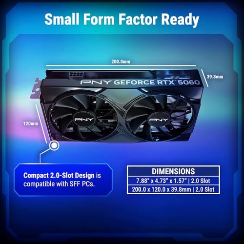 PNY NVIDIA GeForce RTX™ 5060 OC Dual-Fan Graphics Card - Image 3