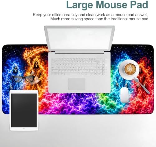 Halloween Killers Extended Gaming Mouse Pad 35.4"x15.7" Large Extended Pad Desk Mat Anti-Slip Rubber Base & Durable Stitched Edges for Gamers Smooth Mouse Pad Writing Surface for Desk Office/Home - Image 7