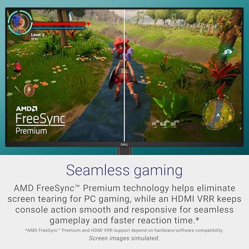 Dell 27 240Hz Gaming Monitor - SE2726HG - 27-inch FHD (1920x1080) Display, in-Plane Switching (IPS) Technology, AMD FreeSync Premium, TÜV 3-Star, 2X HDMI, DisplayPort 1.4, Tilt - Image 3