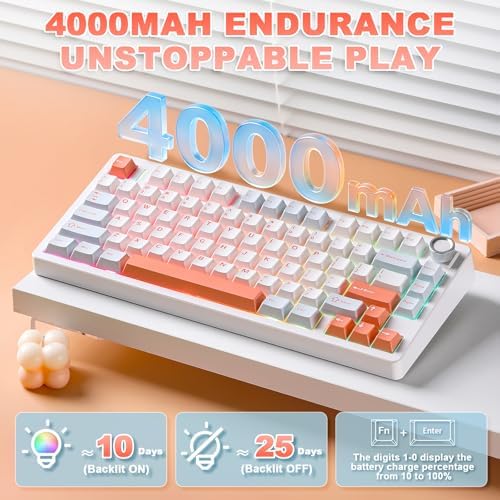 N75 V2 Mechanical Keyboard,2.4GHz/BT/Wired Wireless Gaming Keyboard - Image 4