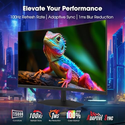 New! Sceptre Curved 24-inch Gaming Monitor 1ms 100Hz 1500R DisplayPort HDMI X2 Eye Care 100% sRGB Build-in Speakers, Machine Black 2026 (C248W-FW100T Series) - Image 5
