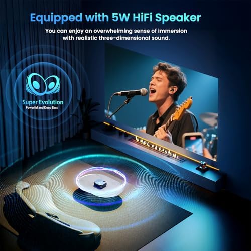 [Compatible with Netflix/High Brightness] Smart Projector with WiFi 6 and Bluetooth 5.3, 4K Outdoor Movie Projector with Prime Video/YouTube, Portable Proyector Compatible with HDMI/USB/iOS/Android - Image 5
