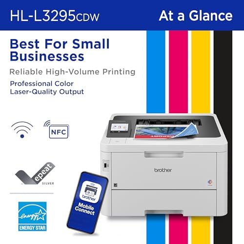 Brother HL-L3295CDW Wireless Compact Digital Color Laser Printer, Duplex, NFC, Mobile & Ethernet | Includes 2 Month Refresh Subscription Trial ¹, Amazon Dash Replenishment Ready (Renewed Premium) - Image 2