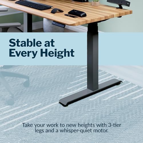 Vari ComfortEdge 48x30 Inch Electric Standing Desk – Height Adjustable Sit Stand VariDesk with Memory Presets, Sloped Edge, 220 LB Capacity + Tool-Free Assembly (Butcher Block) - Image 3