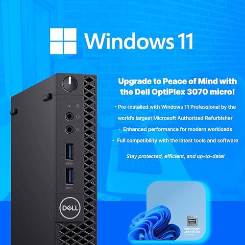 Dell Optiplex 3070 Micro PC | Windows 11 Pro | Intel i5-9500 | 32GB RAM + 1TB SSD | 5G WiFi + BT | Mini Desktop Computer (Renewed) - Image 7