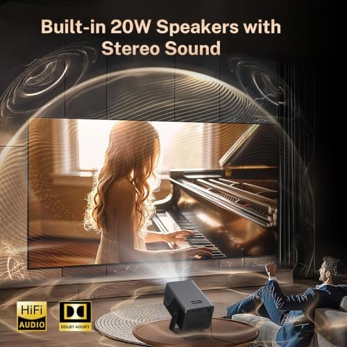 X7 1500 ANSI Smart Projector with Apps, AI Calibration, 20W HiFi Speakers - Image 6