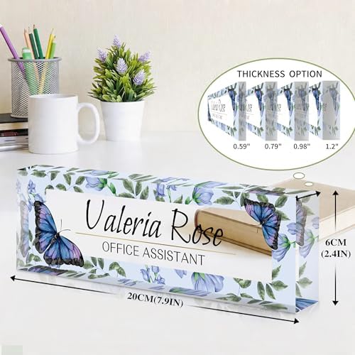 Custom Name Plate for Desk, Acrylic Desk Name Plate Personalized, Employee Appreciation Gifts, Office Desk Accessories for Woman Teacher Nurse, Coworker Gifts for Manager Assistant - Image 4