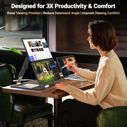 15.6" Laptop Screen Extender, Detachable Portable Monitor for Work & Travel - Image 3