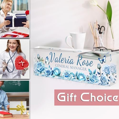 Custom Name Plate for Desk, Acrylic Desk Name Plate Personalized, Employee Appreciation Gifts, Office Desk Accessories for Woman Teacher Nurse, Coworker Gifts for Manager Assistant - Image 6