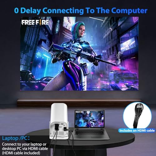 Mini Projector for iPhone, 1080P Bedroom Projector,Portable Projector - Image 4