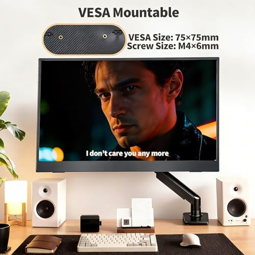 15.6 Inch Portable Monitor, 1080P FHD 60Hz IPS Screen, 72% sRGB HDMI USB-C External Monitor for Laptop PC MacBook Phone Xbox PS5/4, Travel Second Display with Kickstand - Image 6