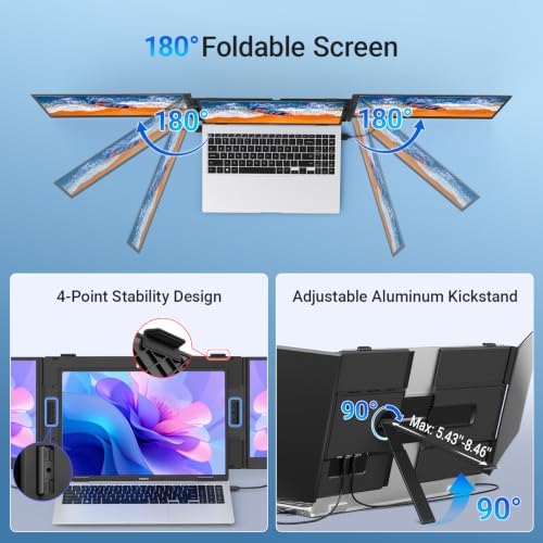 15.3" Laptop Screen Extender, 1200P FHD Ultra-Slim Portable Travel Monitor - Image 7