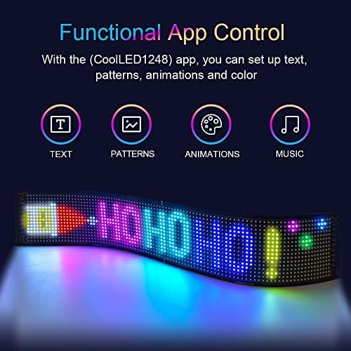 Programmable LED Sign for Business,Flexible Digital Sign,Scrolling LED Sign,Bluetooth APP,DIY Design Animations,Text, Graffiti,Colour (23''x5'') - Image 5