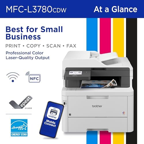 Brother MFCL3780CDW Wireless Digital Color All-in-One Laser Printer, Single Pass Duplex Copy & Scan | Includes 2 Month Refresh Subscription Trial ¹ Amazon Dash Replenishment Ready (Renewed Premium) - Image 2