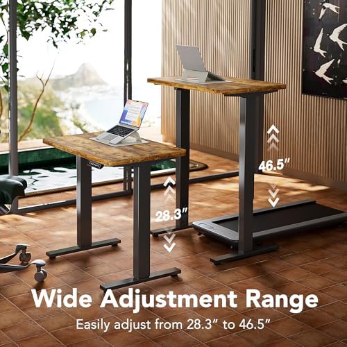 HUANUO 43x24 Inch Electric Standing Desk, Height Adjustable, Rustic Brown - Image 5