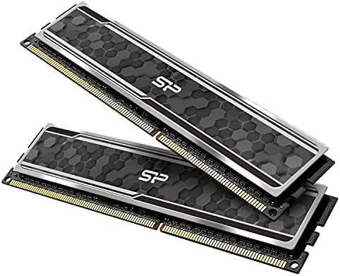 Silicon Power Value Gaming DDR4 RAM 32GB (2x16GB) 3200MHz (PC4 25600) 288-pin CL16 1.35V UDIMM Desktop Memory Module with Heatsink Grey SP032GXLZU320BDAJ7 by SPSiliconPower