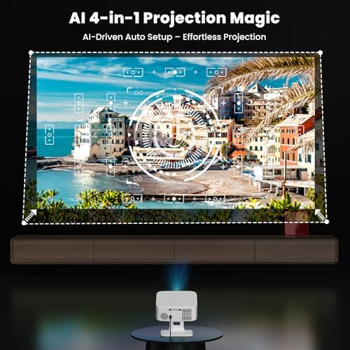 NICPOW 4K Outdoor Projector with Wifi and Bluetooth, Built-in Apps, Smart Projector with Auto Focus & Keystone, 1500 ANSI Lumens and 300" Movie Projector for Outdoor Use - Image 5