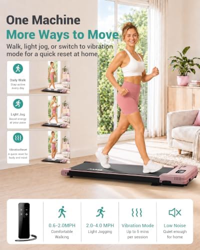 Walking Pad with Vibration Plates - Walking Pad Under Desk with Incline - Image 4