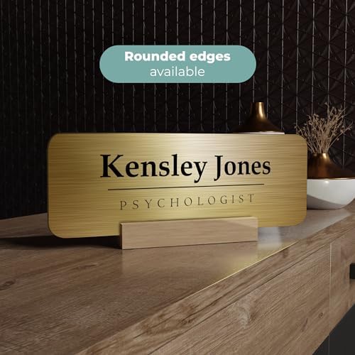 EGD ACM Desk Name Plate Personalized I Custom Office Desk Accessories Decor I Personalized Name Plate I Color Options (10 x 3.5 Inch) (3. ACM) - Image 7