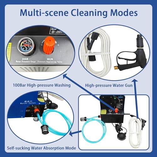 Multifunctional Condenser Pipeline Cleaning Machine, Dry-Wet Separation, HVAC Tube Cleaner, Flexible Shaft, Pipe Descaling Tool, High Pressure Flushing, 110 V/220 - Image 5