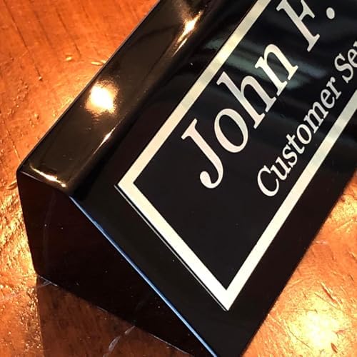 Black Desk Name Plate Personalized - Name Plate for Desk Engraved in USA - Image 4