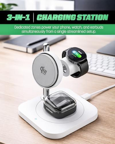 Galvanox Qi2.2 25W Magnetic Wireless Charging Stand for Samsung - Image 2
