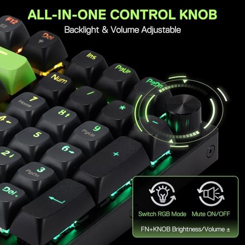 Redragon K740 Wired RGB Gaming Keyboard, Aluminum Base & Knob, 95% Layout - Image 3