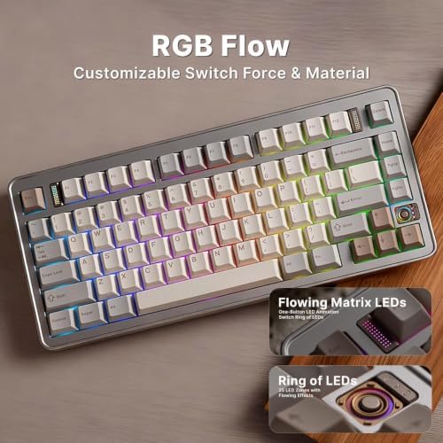 EVO75 Mechanical Keyboard (Spray-Coated Nova White, FR4) - Image 3
