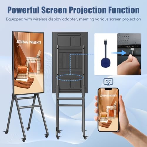 MWE 43 Inch Mobile Digital Signage Display Touchscreen Kiosk with Flight Case, Portable LCD Screen with Screen Mirroring App Publishing, Advertising Display Poster, Android OS - Image 5