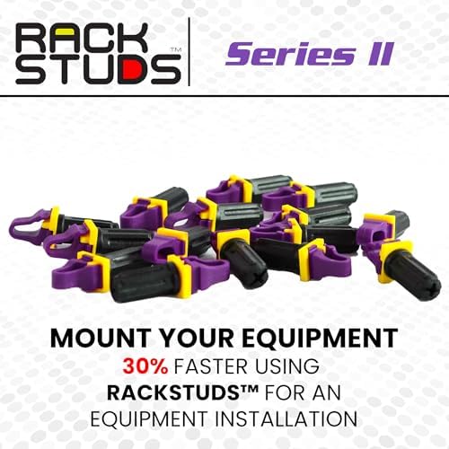 Rackstuds P20 Series II - Server Rack Screws 20-Pack | Cage Nut Replacement Purple 3.2mm/0.126" | A Faster, Easier Solution for Rack mounting Gear in 19" Racks with Square Punched Vertical Rails - Image 4
