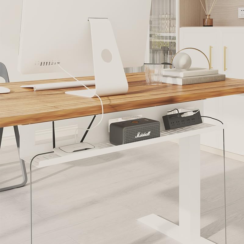 FLEXISPOT Under Desk Cable Management for Office and Home - Standing Desk Metal Raceway Wires Tray (White) by Unknown