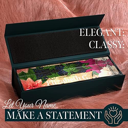 Desk Name Plate Personalized, Custom Name Plates 2½/x8 Inches, Thick Crystal-Clear Acrylic, Gift Box, Office Desk Decor. USA Made by ACRYLUXE (Haute) - Image 2