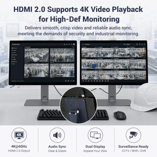 HIGOLEPC All-in-One 15.6" Desktop Computers, FHD 360°Adjustable Industrial Touchscreen Win 11 Pro N5095 Tablet Panel PC 8GB RAM 128GB ROM, HDMI 2.0 WiFi 5 Bluetooth 5.0 for Office/Automation/Kiosk - Image 6