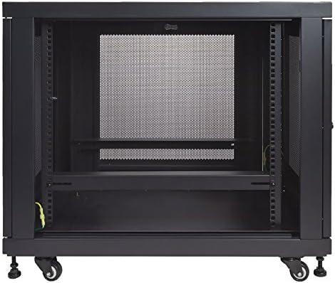 NavePoint 12U Network Cabinet with Wheels 33” Deep, 18U Wall Mount Server Rack with Locking Perforated Door, 19 Inch Rack for IT Equipment, 12U Network Rack Enclosure, 1000lbs Capacity, Black - Image 4