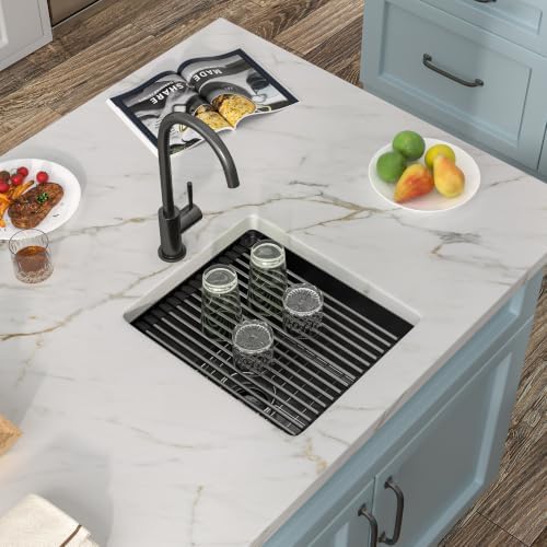 15"x17" Undermount Black Bar Prep Sink Workstation - Image 3