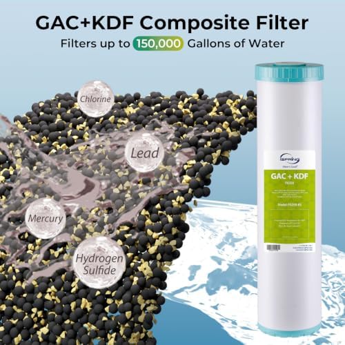 iSpring F3WGB32BKS 4.5" x 20" 3-Stage Whole House Water Filter - Image 3