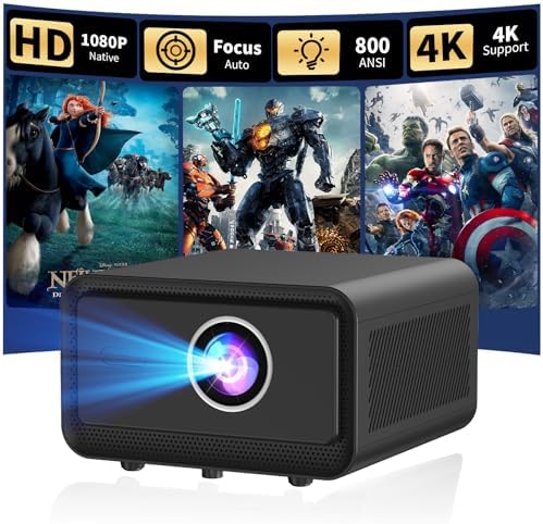 Projector 4K with WiFi and Bluetooth,Smart Projector Native 1080P by DreamFair