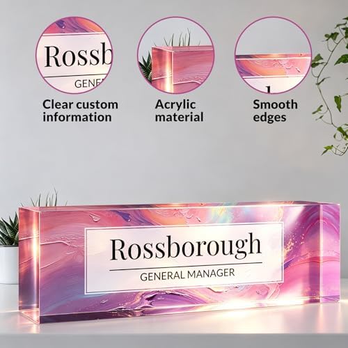 Custom Name Plate for Desk, Desk Name Plate Personalized, Acrylic Desktop Ornament, Stylish Office Decor, Appreciation Present for Boss, Social Worker, Teacher, Nurse, Employee - Image 5