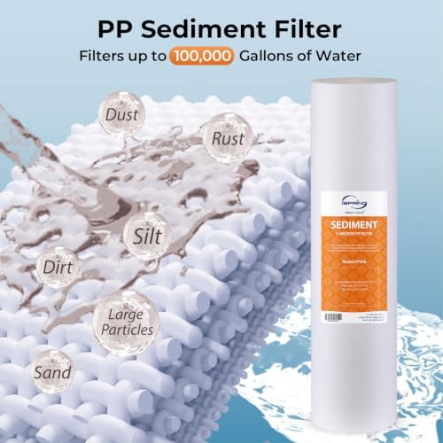 iSpring F3WGB32BKS 4.5" x 20" 3-Stage Whole House Water Filter - Image 2