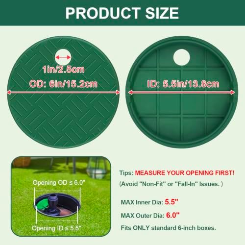2 PCS Valve Box Cover Lid ID 5.5" OD 6" for Sprinkler Irrigation System - Image 2