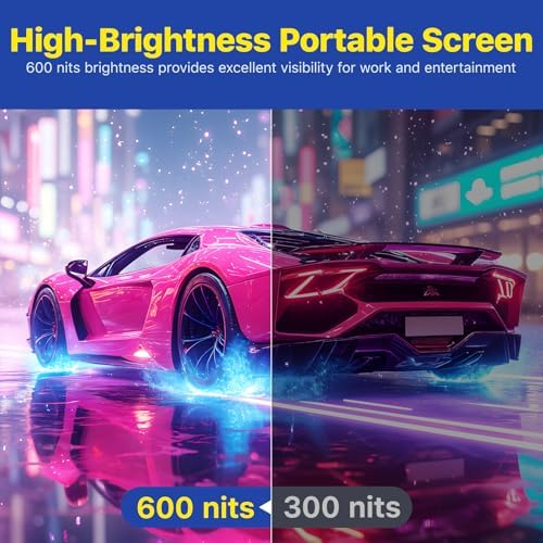 VisionOwl Portable Monitor for Laptop, IPS USB-C HDMI Travel Second Monitor for MacBook Pro Air, PC, PS5, Xbox, Portable Second Screen, Built-in Kickstand, Speakers, VESA Mountable, 17.3 Inch - Image 4