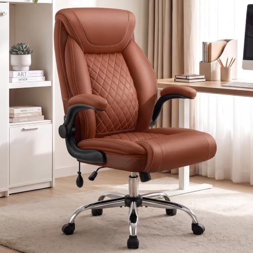 Office Chair, Executive Leather Desk Chair with Lumbar Support by StellaMia