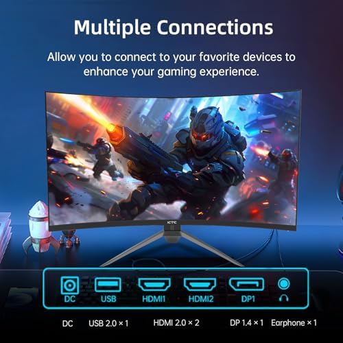 KTC 32 Inch 240Hz Curved Gaming Monitor, FHD 1500R HDR PC Monitor, H32S17F - Image 6